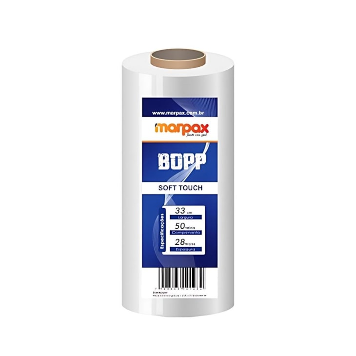 BOPP para Laminação Soft Touch 33cmx50m Marpax com 01un