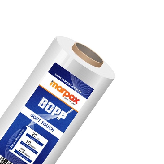 Bopp para laminação Soft Touch Aveludado 22cmx10m Marpax 1un