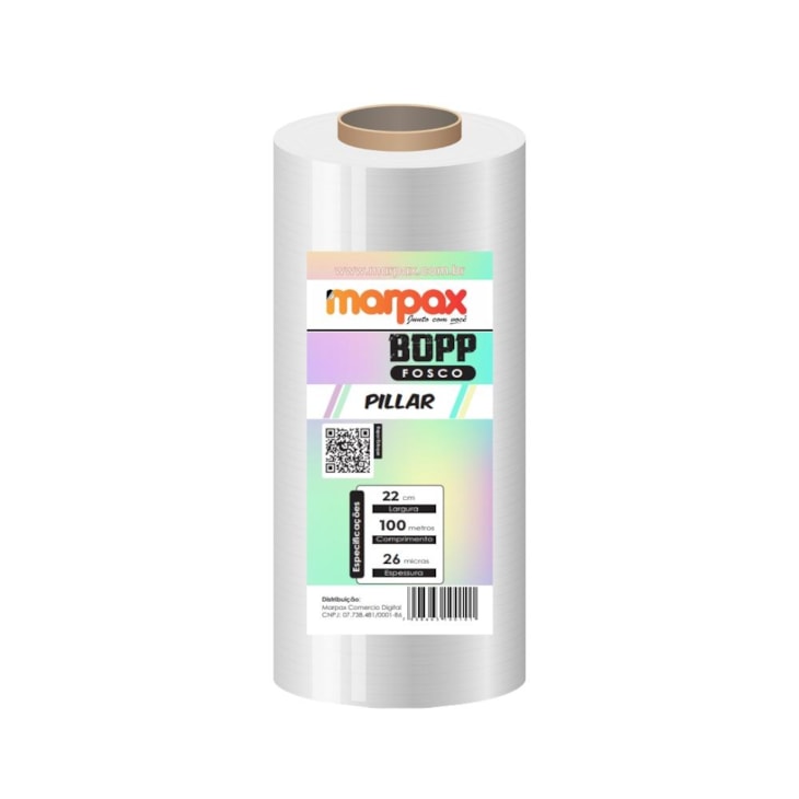 BOPP Pillar Para Laminação Bobina 22cmx100m Marpax 01un