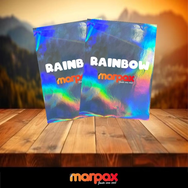 BOPP RAINBOW METALIZADO LAMINAÇÃO A4 21,5CMX100M MARPAX 01UN