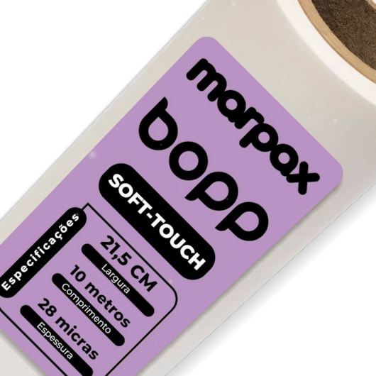 Bopp Soft-touch para laminação 21,5cm x 10m Marpax 1uni