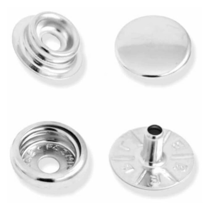 Botão de Pressão Niquelado 1002/100 Metal Marpax 50 Un