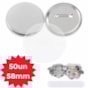 Botton Kit com Alfinete de Metal Broche 58mm Marpax 50un