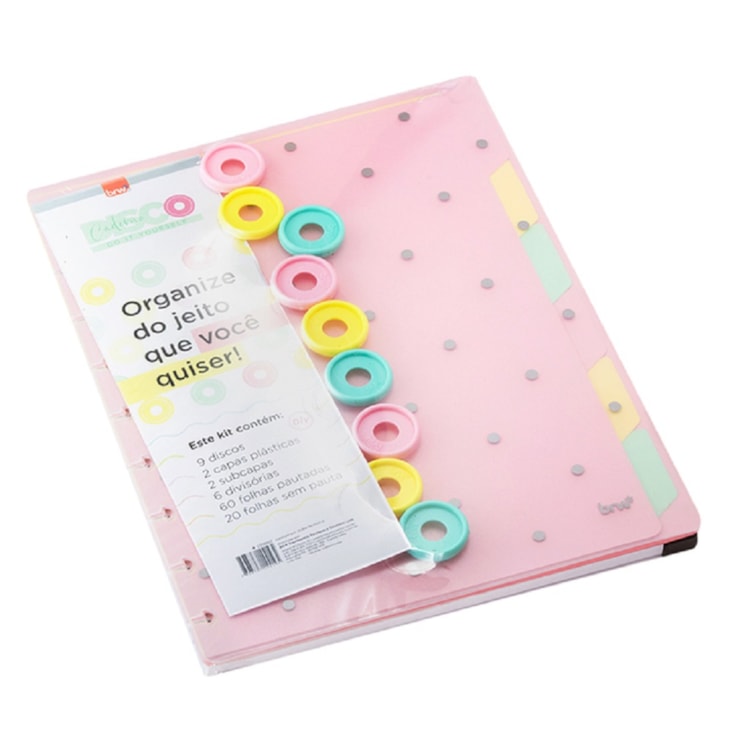 Caderno de Disco Enjoy 80 Folhas BRW