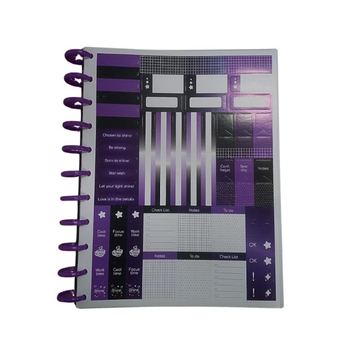 Caderno de disco Permanente star 80 folhas BRW