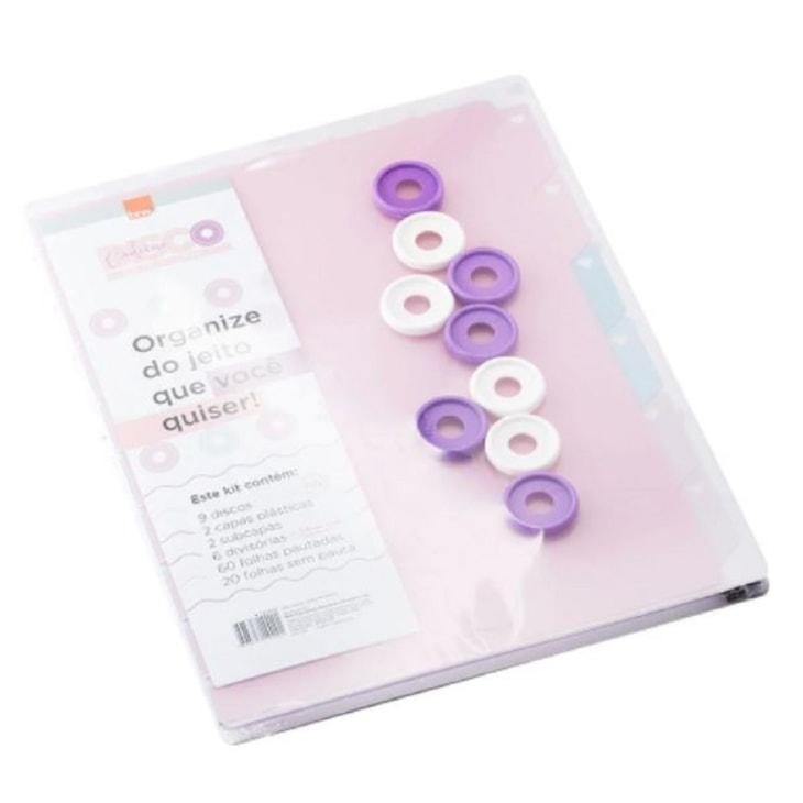 Caderno de Disco Roxo S2  09 Discos 242x190mm BRW com 80fls