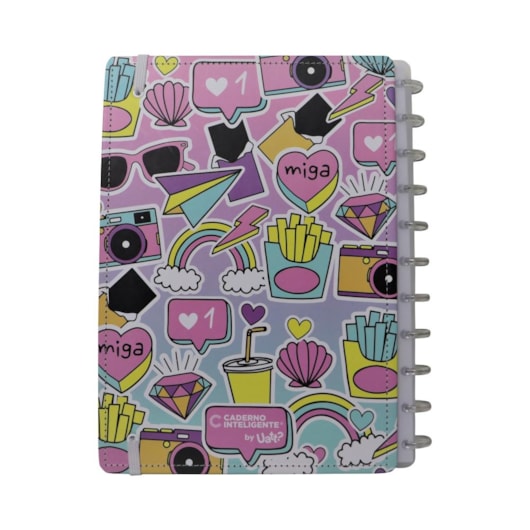 Caderno Inteligente Grande By uatt Amigas 80 Folhas 01un