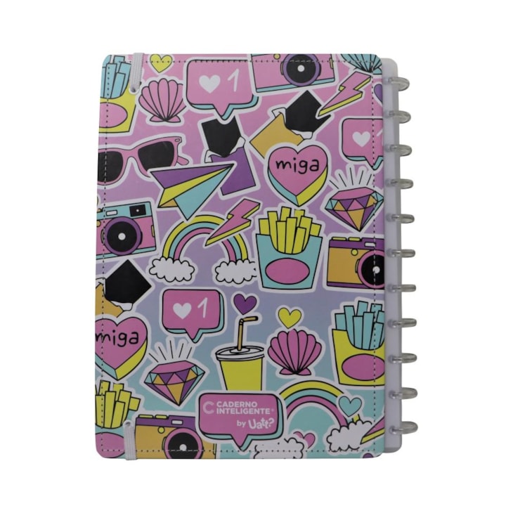Caderno Inteligente Grande By uatt Amigas 80 Folhas 01un