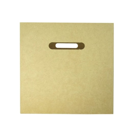 Caixa Com Alca Organizadora 30X26X25 Mdf 6Mm Madeira Marpax