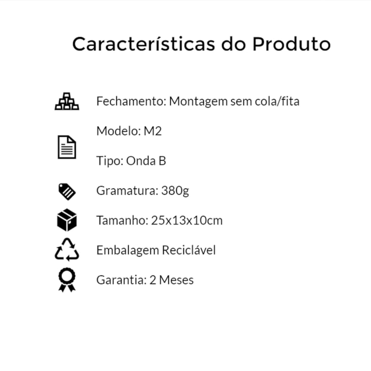 Caixa de Papelão para correios M2 24x12x10cm Marpax 5 un