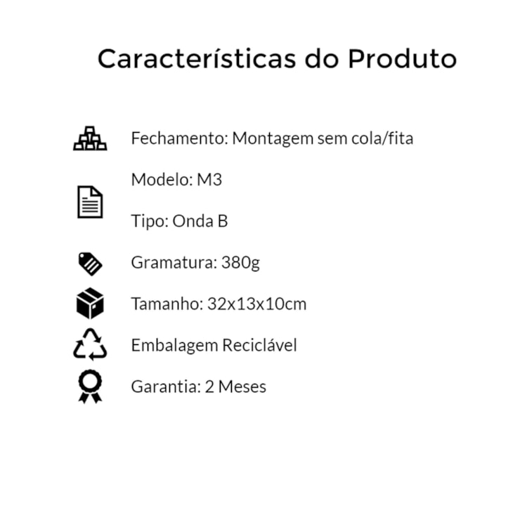 Caixa de Papelão para correios M3 32x13x10cm Marpax 5 un