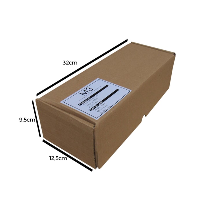 Caixa de Papelão para correios M3 32x13x10cm Marpax 50 un