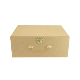 Caixa Maleta Com Dobradica E Fecho 35X27X14 Mdf Madeira Marpax