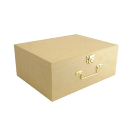 Caixa Maleta Com Dobradica E Fecho 35X27X14 Mdf Madeira Marpax