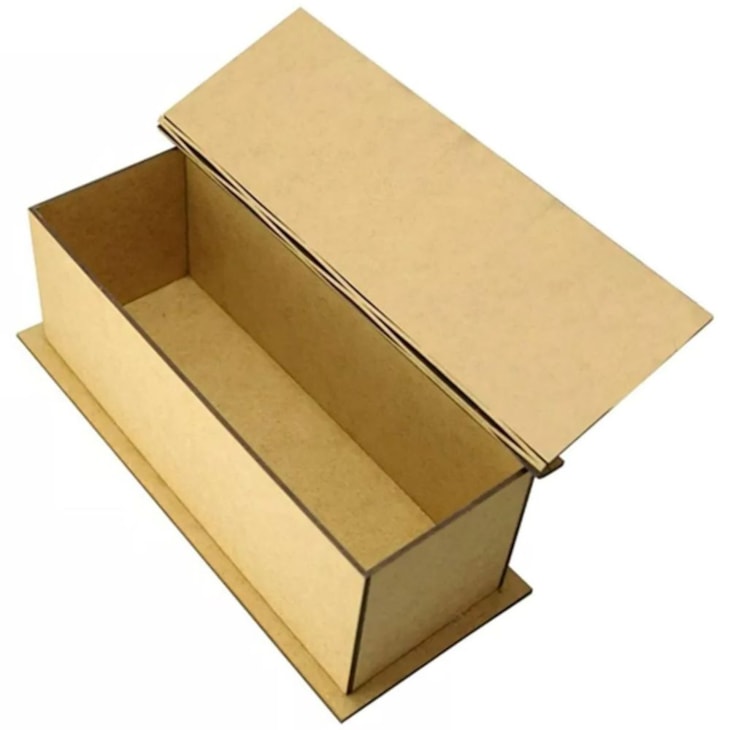 Caixa para Mini Vinho Tampa Dobravel Eu Te Amo MDF Marpax