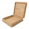 Caixa Quadrada Com Dobradica Frase Amigos 22,5X22,5X5,5 Mdf Madeira Marpax