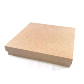 Caixa Quadrada Tampa de Sapato 30X30X5 MDF Madeira Marpax