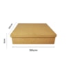 Caixa Quadrada Tampa De Sapato 30X30X5 Mdf Madeira Marpax