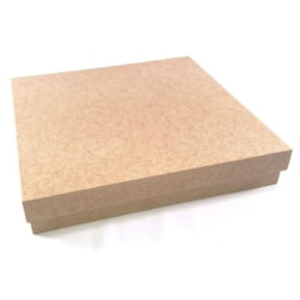 Caixa Quadrada Tampa De Sapato 30X30X5 Mdf Madeira Marpax