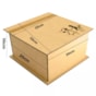 Caixa Quadrada Tampa Dobravel Noivos 20x20x10cm MDF Marpax
