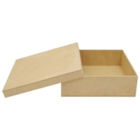 Caixa Quadrada Tampa Sapato 10X10X5 Mdf Madeira Marpax
