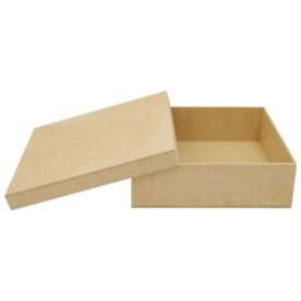 Caixa Quadrada Tampa Sapato 10X10X5 Mdf Madeira Marpax