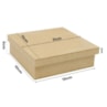 Caixa Quadrada Tampa Sapato 10X10X5 Mdf Madeira Marpax