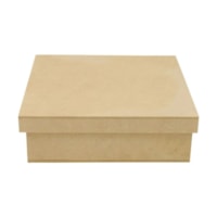 Caixa Quadrada Tampa Sapato 10X10X5 Mdf Madeira Marpax