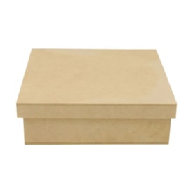 Caixa Quadrada Tampa Sapato 10X10X5 Mdf Madeira Marpax