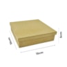 Caixa Quadrada Tampa Sapato 15X15X5 Mdf Madeira Marpax
