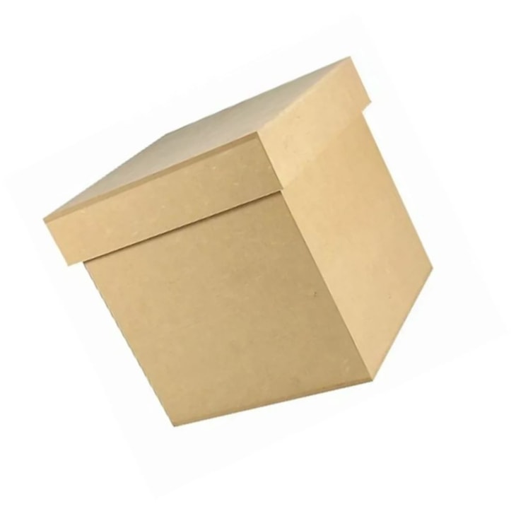 Caixa Quadrada Tampa Sapato 8x8x6 MDF Madeira Marpax 01un