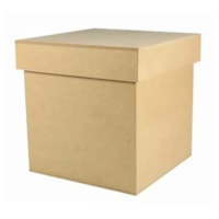 Caixa Quadrada Tampa Sapato 8x8x6 MDF Madeira Marpax 01un