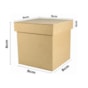 Caixa Quadrada Tampa Sapato 8X8X6 Mdf Madeira Marpax