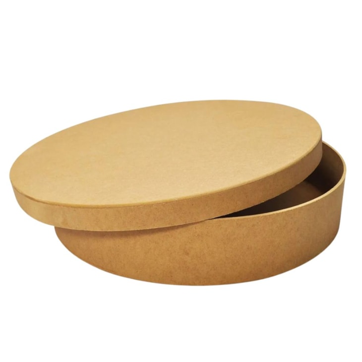 Caixa Redonda Tampa Sapato 45x10 MDF Madeira Marpax 01un