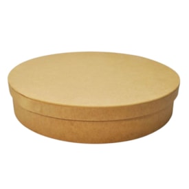 Caixa Redonda Tampa Sapato 45X10 Mdf Madeira Marpax