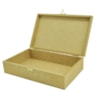Caixa Retangular Com Fecho E Dobradica 25X16X6 Mdf Madeira Marpax