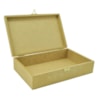 Caixa Retangular Com Fecho E Dobradica 25X16X6 Mdf Madeira Marpax