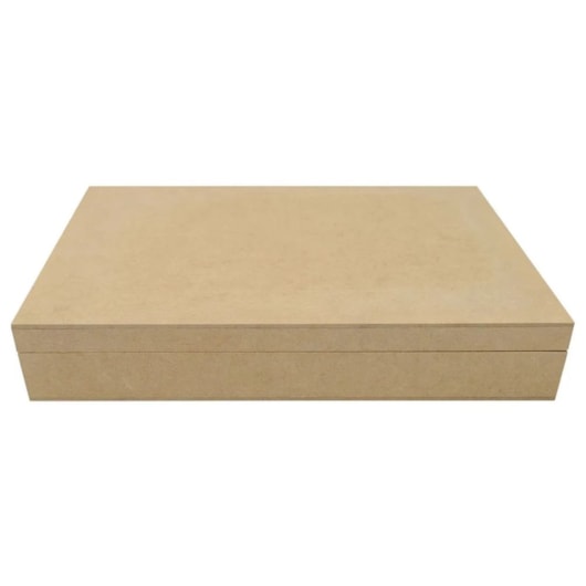 Caixa Retangular Dobradica E Divisorias 30X20X5 Mdf 6Mm Madeira Marpax