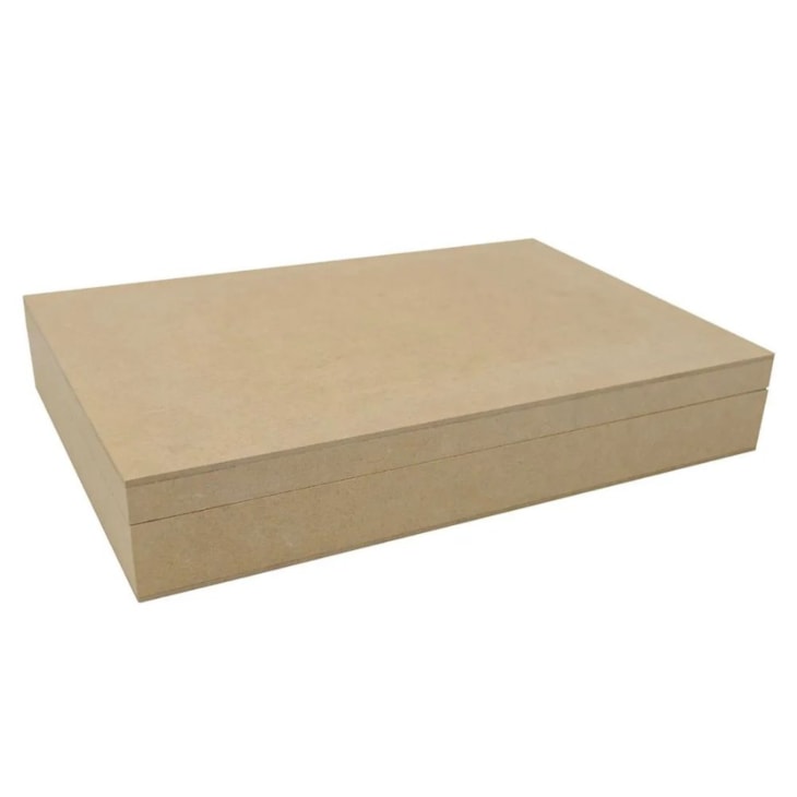 Caixa Retangular Dobradica e Divisorias 30x20x5cm MDF Marpax