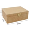 Caixa Retangular Dobradica E Fecho 20X12X6 Mdf Madeira Marpax
