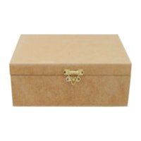 Caixa Retangular Dobradica E Fecho 20X12X6 Mdf Madeira Marpax