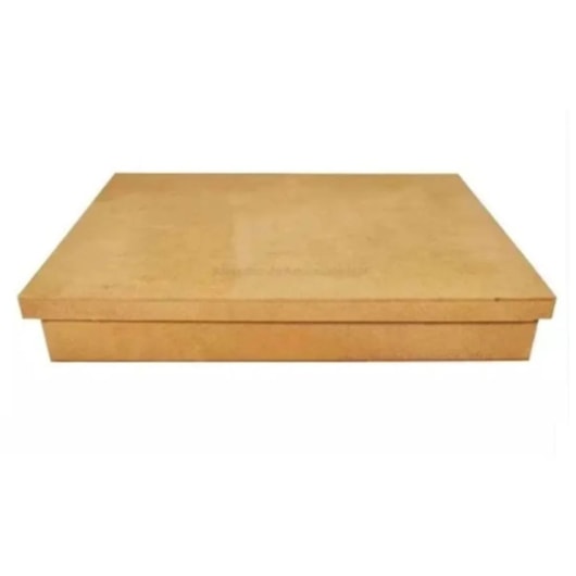 Caixa Retangular Tampa De Sapato 25X20X5 Mdf Madeira Marpax