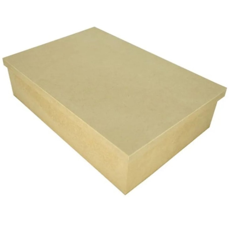 Caixa Retangular Tampa de Sapato 45x30x10cm MDF 4mm Marpax