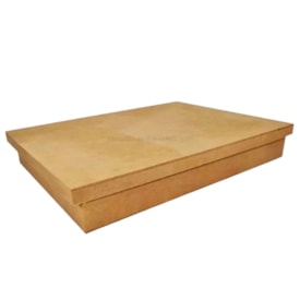 Caixa Retangular Tampa Sapato 33X25X6 MDF Madeira Marpax