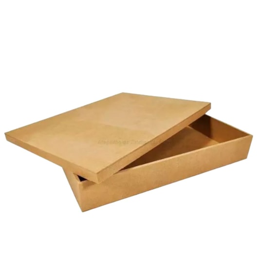 Caixa Retangular Tampa Sapato 33X25X6 Mdf Madeira Marpax