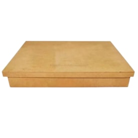 Caixa Retangular Tampa Sapato 33X25X6 Mdf Madeira Marpax