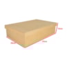 Caixa Retangular Tampa Sapato Sem Divisoria 35X20X10 Mdf Madeira Marpax