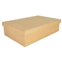 Caixa Retangular Tampa Sapato Sem Divisoria 35X20X10 Mdf Madeira Marpax