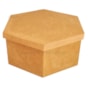 Caixa Sextavada Tampa Sapato 25X11 Mdf Madeira Marpax