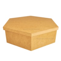 Caixa Sextavada Tampa Sapato 31X10 Mdf Madeira Marpax